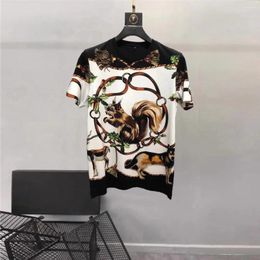 Men's T Shirts YF1085 Fashion Tops & Tees 2023 Runway Luxury European Design Short Print Party Style T-Shirts