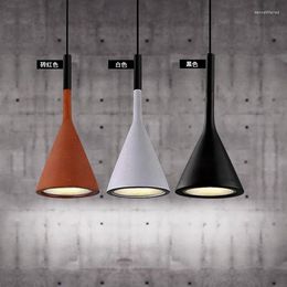 Pendant Lamps LED Resin Imitation Cement Lights Nordic Suspension Luminaires Restaurant Hanging Bar Fixtures Bedroom Lighting