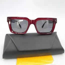 Sunglasses 2023 Trendy Fashion Women Acetate Men Handmade Square Eyeglasses For Female Male Elegant Polarised UV400 Glasses