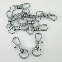 Keychains 50 Pieces Of Chromium Plated Metal Keyring Keychain Lobster Clasp Swivel Clips Snap Hook