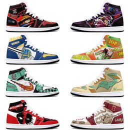 New diy classics Customised shoes sports basketball shoes 1s men women antiskid damping anime fashion cool Customised figure sneakers 422348