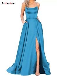 Spaghetti Strap Summer Dress New Fashion Elegant Solid Maxi for Women Chic Floor Length Evening Dresses