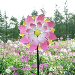 Garden Decorations Lotus Flowers Wind Spinner For Windmills Spinners Kinetic Outdoor Lawn Yard
