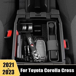 Car Organiser For Toyota Corolla Cross XG10 2021 2022 2023 Hybrid Car Central Armrest Storage Box Centre Console Organiser Containers Tray Q231109