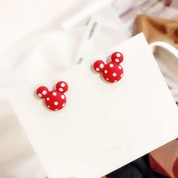 Stud Earrings Cute Mouse Point Sweet Romantic Charm Jewellery 2023 Wholesale Cartoon Trendy Accessories For Women As A Gift