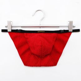 Underpants Removeable Bugle Pouch Briefs Men Sexy Underwear Enhance Penis Panties Low Rise Thong G-String Buckle Breathable Undies