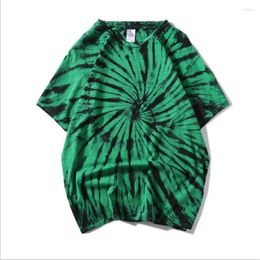 Men's T Shirts Swirl Tie Dye T-shirt Men 2023 Summer Round Neck Hip Hop Tee Tshirts For 5 Colors Drop