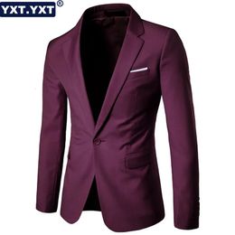 Men's Suits Blazers Elegant Jacket Blazer Male Suit in Men's Purple One Button Slim Fit Suit Blazer Formal Wedding Business Tuxedo Blazer 231110