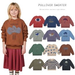 T-shirts Ins Bobo Kids Clothes Baby Boys Cartoon Sweaters Winter Clothes for Girls Kids Sweatshirts Long Sleeve O-neck Cute Sweater 230410