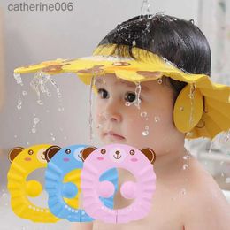 Shower Caps Safe Shampoo Shower Bathing Bath Protect Soft Cap Hat For Baby Wash Hair Shield Bebes Children Bathing Shower Protect Head CoverL231110