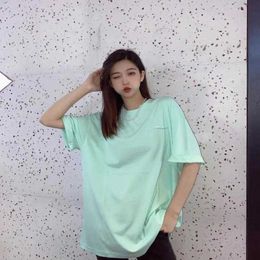 2023 New Women's High quality tshirt Shirt Edition Coke Embroidery Sleeve Loose Fit Unisex T-shirt Casual Versatile Spring/Summer