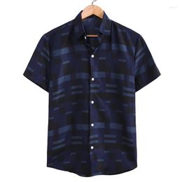 Men's T Shirts Summer Casual Short-Sleeved Red Blue Striped Slim Fit And Thin Suitable For Daily Life M-3XL