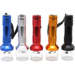 Flashlight Electric Herb Grinders Smoking Spice Crusher Automatic Cutting Electronic Grinder Tobacco Shredder Smasher Mix Colours Retails