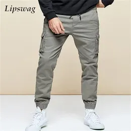 Men's Pants 2023 Spring Autumn Casual Mens Cargo Pant Streetwear Fashion Patchwork Pockets Design For Men Leisure Solid Colour Trousers