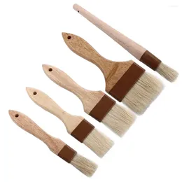 Tools Cooking Baking Boar Bristles Grill Wooden Handle Marinade Tool Basting Brush Sauce Baster Pastry