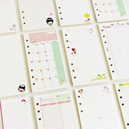 Notepads 45 sheets of Kawaii A5 A6 loose leaf notebook paper refilled with spiral bound index inner pages Monthly weekly planning agenda 230408