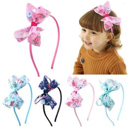 Hair Accessories Children Bow Headband Girls Little Fresh Style Floral Hairband Printed Fabric Sweet Girl Party Headwear