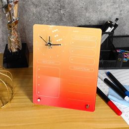 Wall Clocks Whiteboards Memo Pen Desktop Planner Dry Erase Erasable Multi-function Acrylic Office