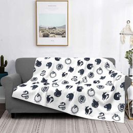 Blankets Seven Deadly Sins Symbol Logo Blanket For Room Decor Soft Cosy Micro Fleece Gifts Kids