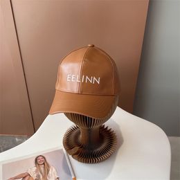 Leather Baseball Caps For Men Womens Peaked Cap Designer Sun Hat Fashion Boater Cap Mens Brown Sunhats Dome Unisex Casual Caps Bucket Hats