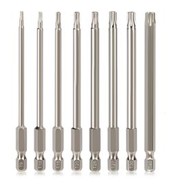 Screwdrivers Hakkin 150mm 8pcs Steel Hexagonal Torx Head Drill Bit Screwdriver Kit Hand Tool Magnetic Screwdriver Kit 230410