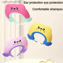 Shower Caps Childrens Shampoo Cap Widen The Head Circumference And Waterproof Ear Protection Baby Adjustable Bath Shower Cap Baby CareL231110