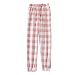 Women's Sleepwear Men's And Autumn Winter Pyjama Pants Flannel Plaid Thickened Warm Home Wear Loose Large Size Fluffy