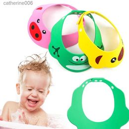Shower Caps Adjustable Baby Shower Hat Toddler Kids Shampoo Bathing Shower Cap Waterproof Wash Hair Shield Direct Visor Caps for Baby CareL231110