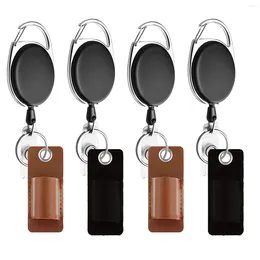Keychains Portable Pen Holder PU Leather Badge Pencil Pocket Protector Organizer Keychain For Or Neck Lanyard