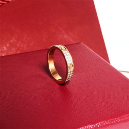 Starry Ring Love Rings Nail Ring Designer For Womens Titanium Steel Rose Gold Silver Plated With Full Diamond For Man Rings Wedding Enga 2454