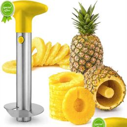 Baking & Pastry Tools Pineapple Slicer Peeler Fruit Corer Cutter Stainless Steel Cutting Tool Kitchen Utensil Accessorie 0511 Drop Del Dh2Xa