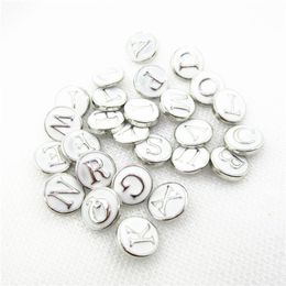 Bangle 26pcs White A-Z Alphabet Snaps Button 12mm Snap Jewellery DIY Premium Sofa Shirt JewelryBangle BangleBangle