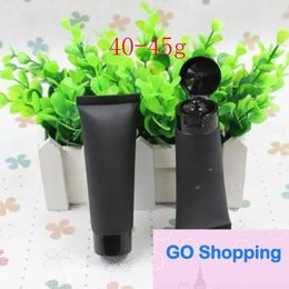 Top Empty Black Soft Tube For Cosmetics Packaging Sample 45ML Lotion Cream Plastic Bottles , Unguent Containers Tube squeeze