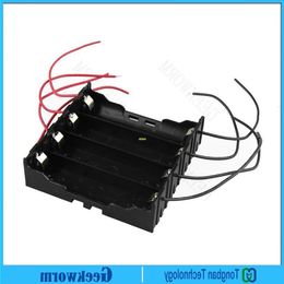 Freeshipping 15pcs/lot DIY 4-Slot 18650 Battery Holder Case Storage Box with 8 Wire Leads for 4*18650 Hcmlb