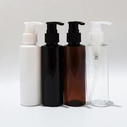 Storage Bottles (40pcs)120ml Transparent/Brown Screw Lotion Pump Bottle 4oz Empty Shampoo Body Wash Container Travel Emulsion