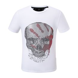 NEW plein T-shirt Designer shirt luxury brand skulls Short-Sleeved Tees Tops beach Summer Style Mens black pattern party T-Shirt