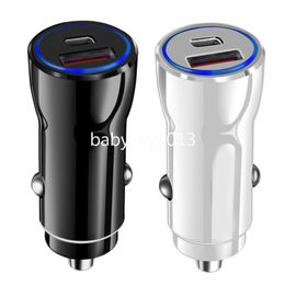 Dual Ports PD USb C Car charger QC3.0 38W 30W 12W Car Chargers Auto Power Adapters For IPhone 11 12 13 14 15 Samsung xiaomi B1