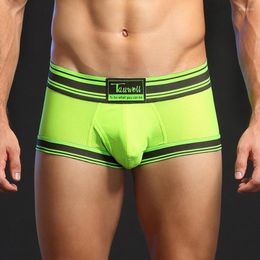 Underpants Men's Boxer Underwear Shorts Sexy Solid Trunk Comfortable Breathable Low-Waist Slim Short Male Intimates