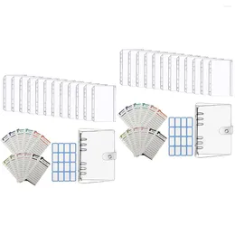 Sets Budget Book Clear Envelopes Binders A6 Binder Sticker Savings Zipper Sheets