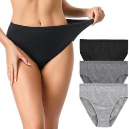 Women's Panties WingsLove 3 in Pack Plus Size Women's Underwear 100% Cotton Comfortable Soft Underwear Women's High Cut Short Underwear 230410