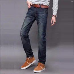 Men's Jeans Straight Leg Denim Comfort Stretch Relaxed Fit Men Original Streetwear Thick Casual Clothing