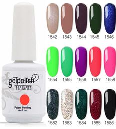100 Brand New Gel Nail Polish Soak Off Nail Gel 403Colors 15ml 12Pcs lot 15ML for Salon Nail229p2952474