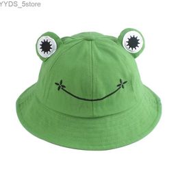 Wide Brim Hats Bucket Hats Cotton Frog Bucket Hat for Women Adult Kids Panama Frog Baseball Fishing Cap Outdoor Froggy Hat Sunscreen Sun Hat Bob Chapeau YQ231110