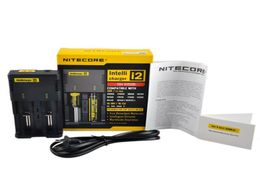 100% Original Nitecore I2 Universal Charger for 16340 18650 14500 26650 Battery US EU AU UK Pg 2 in 1 Intellicharger Battery Chargers Authentic3529715