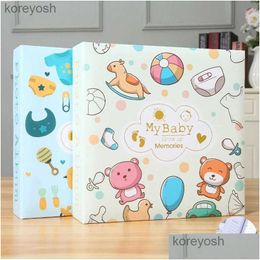 Albums Books Albums Books 6-Inch P O Album Writable Collection Of Children Growth Os 200Pcs High-Capacity Hard Shell Paper Interleaf Oti6G