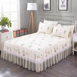 Bed Skirt lace printed bedding non slip mattress bedding bedding 230410