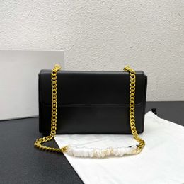 Retro box bag designer chain handbag in Shiny calfskin canvas Ladies clutch bag Fashion shoulder bag Luxury crossbody bag new