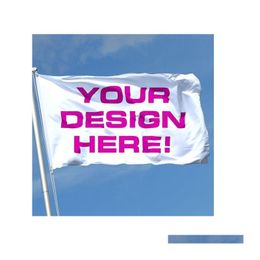 Banner Flags Custom Flag 6X4 Feet Logo Printed Banners 180X120Cm Selling Any Color Design With Price Drop Delivery Home Garden Festi Dhtes