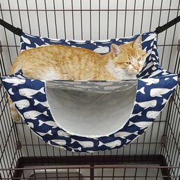 Cat Beds Hanging Hammock For Pet Cage Soft Plush Bed House Winter Warm Hamster Kitten Chair Cushion Mat