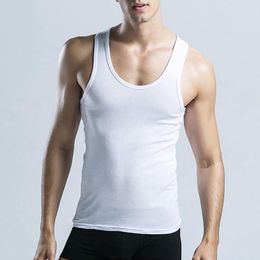 Men's Tank Tops Men Casual Sleeveless T-shirts Male U-Neck Sports Vest Compression Training Jogging Undershirts Sportswear